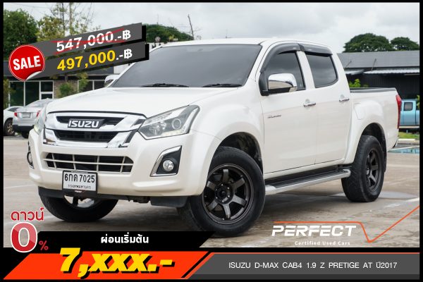 ISUZU D-MAX CAB4 1.9 Z PRETIGE AT ปี2017 (6กด7025)