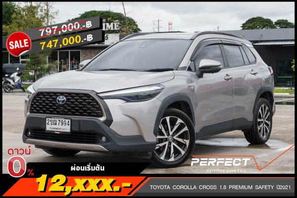 TOYOTA COROLLA CROSS 1.8 HYBRID PREMIUM SAFETY ปี2021 (2ขฌ7994)